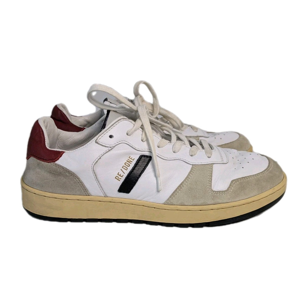 Re/Done 80s Basketball Sneakers Size 39 US 9 Leather Suede Low Top Made in Italy